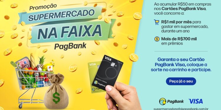 PagBank e Visa lançam campanha ‘Supermercado na Faixa’ com mais de R$ 750 mil em prêmios