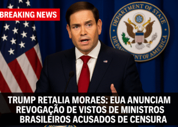 Trump retalia Moraes: EUA anunciam revogação de vistos de ministros brasileiros acusados de censura