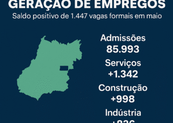 Goiás avança na geração de empregos e registra saldo positivo de 1.447 vagas formais em maio