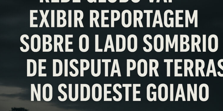 Rede Globo vai expor o lado sombrio de disputa judicial por fazenda no Sudoeste Goiano