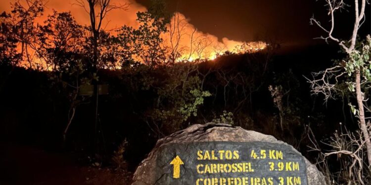 Incêndio na Chapada dos Veadeiros atinge mais de 820 hectares e acende alerta em Goiás