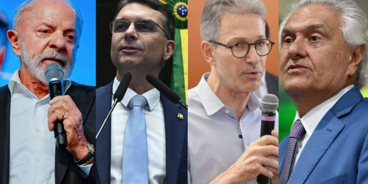 Lula empata tecnicamente com Flávio Bolsonaro, Zema e Caiado em cenários de segundo turno