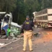 Colisão entre caminhão e micro-ônibus da saúde deixa 23 mortos na BR-373, no Paraná