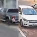 Caminhonete atinge e arrasta carro até área de mata após desacordo comercial em São Paulo