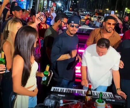 Zé Felipe grava clipe surpresa em bar tradicional de Goiânia
