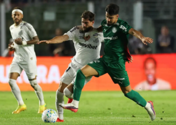 Palmeiras empata com o Santos em Santos e garante vaga na semifinal da Copa do Brasil