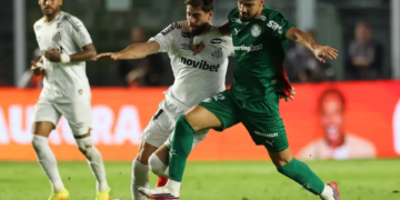 Palmeiras empata com o Santos em Santos e garante vaga na semifinal da Copa do Brasil