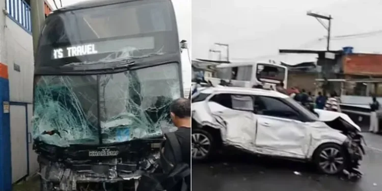 Motorista infarta ao volante, morre e provoca acidente com 22 veículos na Via Dutra