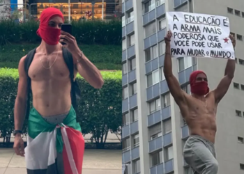 Jovem paulista vira sensação e ganha mais de 300 mil seguidores após ato político na Avenida Paulista