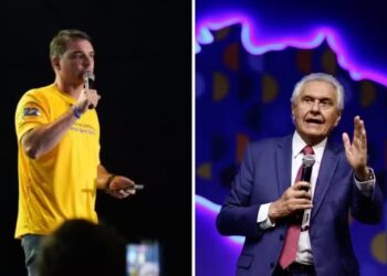 Flávio Bolsonaro cumpre agenda em Goiânia nesta terça para negociar apoio de Ronaldo Caiado no 2º turno
